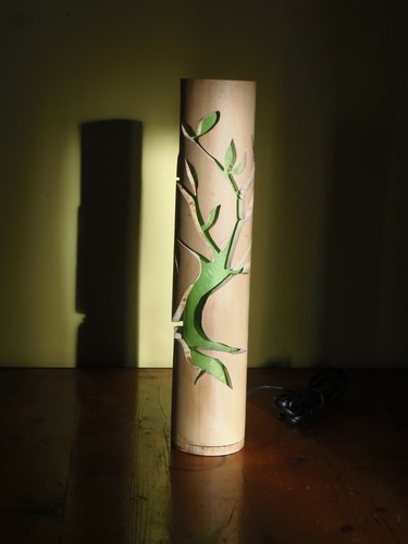 Lampada artigianale bamboo - artigianale, in